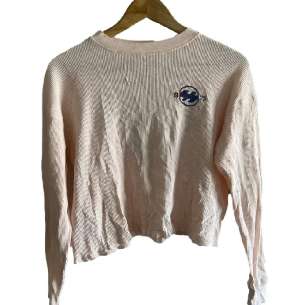 BILLABONG ~ Cream Waffle Knit Crop Top - Picture 2 of 6